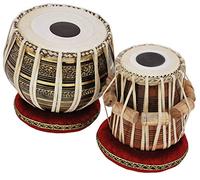 SAI MUSICAL Tabla - Set di tamburi in ottone nero da 3 kg Bayan, con libro, martello, cuscini e copertura