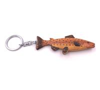 Saibling Trota Pesce Pesca Vero Legno Nobile Fatto a Mano Portachiavi Ciondolo