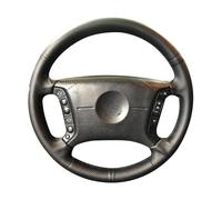 SAIBOL Coprivolanti Coprivolante per Auto Intrecciato in Pelle Nera Antiscivolo per BMW E36 1995-2000 E46 1998-2004 E39 1995-2003 X3 E83 X5 E53 2000-2006 Coprivolante (Colore : Red Blue Thread)