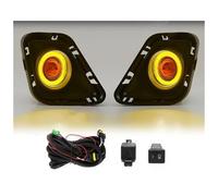 SAIBOL Fendinebbia A LED Per Toyota Per Ractis 2010 2011 2012 2013 2014 Angel Eyes DRL Luci Diurne Impermeabili Giallo Bianco Blu Rosso Auto Fari Fendinebbia(Yellow Yellow Ring)