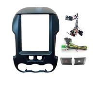 SAIBOL Pannello Radio 9.7 "Schermo Verticale Auto Radio Fasce Android MP5 Lettore Stereo 2Din unità Testa Telaio per Ford per Ranger F250 2010-2016 Mascherina Telaio(A Set Black)