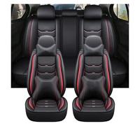 SAIBOL Per Tutti I Molli Per Captur Per Logan Per Kadjar Trafic Per Scenic Bracciolo Auto-Styling Universale In Pelle Copertura Di Se Ll'automobile Set Completo coprisedili(Black red pillow)