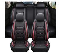 SAIBOL Per Tutti I Molli Per Captur Per Logan Per Kadjar Trafic Per Scenic Bracciolo Auto-Styling Universale In Pelle Copertura Di Se Ll'automobile Set Completo coprisedili(Black red)