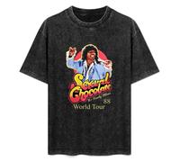 Saicheng Sexual Chocolate Randy Watson Tshirt - Coming To America - Eddie Murphy Short Sleeves Tops T-Shirt Black XL