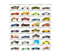Saichotoy Custodia per Display Compatibile con Hot Wheels - Contenitore Staccabile per Auto Giocattolo, Organizzatore Trasparente per Auto pressofuse Matchbox in Scala 1/64 (32 Confezioni, Solo