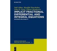 Saïd Abbas Mouffak Benchohra Joh Implicit Fractional Differen (Copertina rigida)