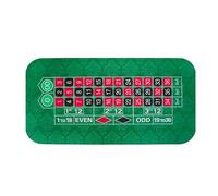 SaiDuoDuo Copertura Superiore del Tavolo del Gioco della Roulette Antiscivolo, Tappetino del Poker con Il Sacchetto di Trasporto, Tappetino di Layout del Gioco di 8 Giocatori,Verde,L