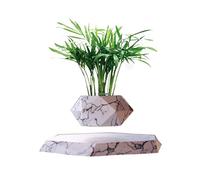 SaiDuoDuo Vaso per piante levitanti in legno, vasi per piante grasse, fioriera, fioriera per cactus, decorazioni levitanti per la casa e l'ufficio, display levitante magnetico galleggiante,Marble