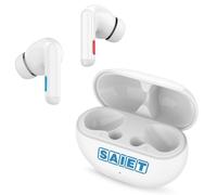 SAIET Audio MAX Auricolari per Anziani TWS con Amplificazione Audio - 5 Livelli di Amplificazione, Cuffie Bluetooth per Chiamate e Musica, App Dedicata, Design Moderno, Fino a 20 Ore di Autonomia