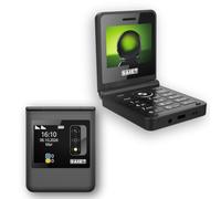 SAIET Be Flip Telefono 4G Compatto e Funzionale, Dual SIM con Doppio Display a Colori e Fotocamera, Flip Phone Dotato di Bluetooth, Sveglia e Torcia, con Audio e Video player Integrato - Nero