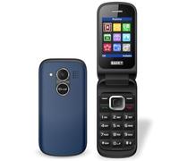 SAIET CANDY Telefono Flip Blue Navy, Dual SIM, Cellulare a Conchiglia Compatto e Facile da Usare con Display 2.4" a Colori, Fotocamera VGA, Bluetooth, Sveglia e Torcia