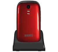 SAIET - Cellulare per Senior Facile da Usare FOCUS - Telefono per Anziani Tasti e Caratteri Grandi - con Audio Amplificato - Rosso