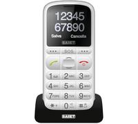 SAIET - Pronto Max Senior Phone Display 1.8' +Slot MicroSD Bluetooth con Tasti Grandi + SOS Colore Bianco - Europa - SPEDIZIONE GRATUITA'