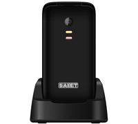 SAIET - Cellulare per Senior Facile e Intuitivo da Usare SCUDOtre - Telefono per Anziani con Tasti e Caratteri Grandi - Audio Amplificato e SOS - Nero