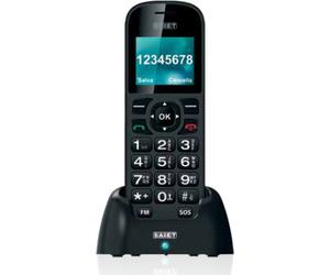 SAIET Comodo - Telefono Cellulare Dual SIM Display 1.8 Batteria 1000 mAh con Tasti Grandi SOS Torcia Radio FM e Bluetooth Colore Nero - 13500919