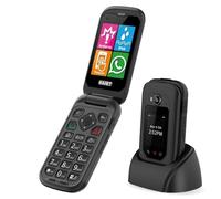SAIET LINK 4 PRO Telefono Flip Nero, IP68 Impermeabile con Doppio Display, Audio Potenziato e Tasti Grandi - Cellulare Antiurto e Antipolvere con Batteria a Lunga Durata, Ideale per Anziani e Outdoor