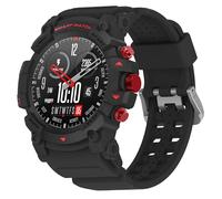 SAIET - Smartwatch W4RR1OR con Funzioni GPS, Chiamate e Messaggi - Orologio Digitale in Vetro Temperato Waterproof - Smartwatch Sport - Nero