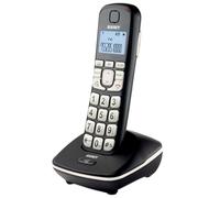 SAIET - Telefono Cordless Casa e Ufficio 13500690 - Cordless con Vivavoce e Audio Amplificato - con Tasti Grandi e Schermo Intuitivo