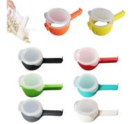 SAIFEIS Bag Clips with pour spout, Snack Clips That pour, Seal And pour Bag Clip, Reusable Plastic cap Sealer Clips, for Organizing And Storing Food in The Kitchen (8PCS)