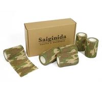 saiginida Box of 6 Rolls Outdoor Muddy Meadow Camouflage Elastic Tape Self-Adhesive 7,5 cm x 4,5 m Camo Elastico Cohesive Bandage for Wargame Hunting Camping Sports Outdoor & EDC