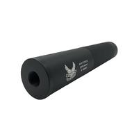 Saigo Defense Accessorio Airsoft/Silenziatore in Metallo US Air Force 190x35 mm con marcatura Bianca/Filettatura da 14 mm in Senso orario e antiorario/Colore Nero