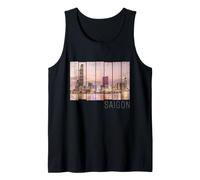 Saigon Ho Chi Minh City Vietnam con Tramonto Souvenir Canotta