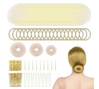 SAIIURV 183 Pezzi Realizzare Chignon Danza Set per Bambina e Donne, Creatore per Pane Retine per Capelli Chignon Invisibili Elastici per Capelli Forcine Capelli, Ciambella Accessori per Acconciature
