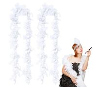 SAIIURV 2 Pezzi Boa di Piume sciarpa di piume soffice per danza, Piume Decorative Feather Burlesque balli matrimoni feste cosplay Halloween