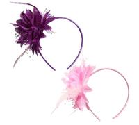 SAIIURV 2 Pezzi Fascinator Cerimonia Donna, Cappello Fascinators Eleganti con Piume, per Feste Chiesa Matrimonio Cocktail