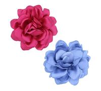 SAIIURV 2 Pezzi Fiore Spilla Testa Ornamento per Donne Ragazze, Classica Rosa Fiore Capelli Clip Spille da Bavero Floreale in Tessuto, Accessori di Abbigliamento per Feste Balli Matrimoni (2 Couleurs)