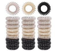 SAIIURV 27 Pezzi Elastici per Capelli a Spirale Plastica, Spirale Cavo Telefonico, Coda Di Cavallo, Non Tirano, a Lunga Durata, Elastici per Capelli Senza Pieghe per Donne e Ragazze (Multicolore)