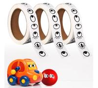 SAIIURV 3000 Pezzi Nero bianco Occhio Adesivi etichette, Occhi Mobili Adesivi di Plastica, Etichette Cartone Animato per Artigianato Scrapbooking
