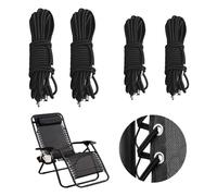 SAIIURV 4 Pezzi Cordini di Ricambio Universali per Sdraio Lacci di ricambio universali per sedia reclinabile senza gravità Corda Sedia a Sdraio da giardino Cavi Ricambio Durevole (4 Pezzi)