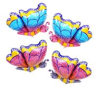 SAIIURV 4 Pezzi Palloncino Farfalla, Palloncini a Farfalla Colorati, Palloncini Alluminio Farfalle, Palloncini Farfalla Giganti per Tema Feste Compleanno Matrimoni Baby Shower Decorazioni (Blu, Rosa)
