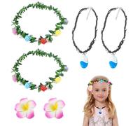 SAIIURV 6 Pezzi Collana Ghirlanda Travestimento Ragazza Natale Carnevale Compleanno Regali Costumi Halloween Cosplay Party Partito Vestito Costume per bambini adulti (6 Pezzi)