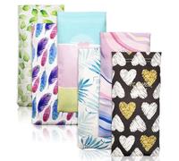 SAIIURV 6 Pezzi Morbida Custodia Occhiali da Sole, PU Portatile Scatola per Occhiali, Impermeabile Viaggio Sunglasses Pouch per Montature, Cosmetici, Penne, Schede (6PCS)