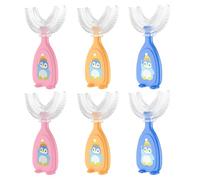 SAIIURV 6 Pezzi Spazzolino da Denti a Forma di U in Silicone Morbido 360 Gradi per la Pulizia Orale,Spazzolino Manuale da Denti per Bambini 2 anni a 6 anni (6PCS)