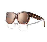 SAIIURV Moda Sovraocchiali da Sole Polarizzati per Uomo Donna Retrò Quadrati Wraparound Oversized UV400 Protezione Occhiali da Sole Grandi Fit over Glasses Sunglasses per Viaggio All'aperto Guidare