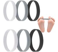 Saijer Alluce Valgo Correttore, 6 Pezzi Tutore Alluce Valgo Separatori Dita Piedi Fascia Elastica Comoda Correttore Ortopedico Elastici per Allenarsi e Ridurre il Disagio per Uomo e Donn