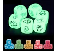 saijer Dadi da Gioco D6, 15 Pezzi Dadi Gioco Standard Dadi 20 mm Acrilico Dadi 6 Facce Dadi D6 Dadi da Gioco Set Dadi Angolo Arrotondati Dadi Fosforescenti Dado per Insegnamento famiglia Feste