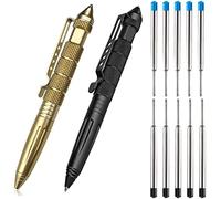 Saijer Penna di Autodifesa, Creatività Portatile Multifunzionale Tattica Autodifesa Tool Con 5 blu 5 ricariche nere Rompi Vetro di Emergenza Autodifesa Personale Per Difesa Tattica