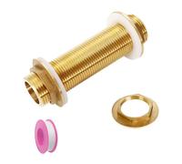 saijer Raccordo per Paratia in Ottone G3/4, Raccordo per Tubo in Ottone G34 con Due Anelli di Tenuta in Silicone e Nastro per Tubi Serbatoi d'Acqua Pompe Torri d'Acqua