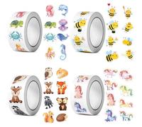 Saijer Stickers Bambini Attacca Stacca - 2000 Adesivi Incantevole Aesthetic Delicato per Decorare Libri - Adatti Agli Appassionati di Artigianato