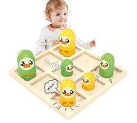 Saijer Tic Tac Toe, Big Eat Small Tic Tac Toe Game Set Tavolo Giocattolo Puzzle Gioco Gioco Classico per Famiglie Gioco da Tavolo Educativo Giocattoli per Bambini, Adulti (Giallo)