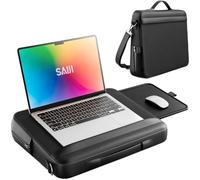 SAIJI Cuscino per computer portatile a doppia funzione, supporto da polso, area del mouse, superficie traspirante, spalla e mano trasportare doppio utilizzo, per divano letto lavoro, scuola negozio