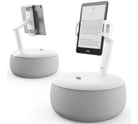 SAIJI Cuscino per tablet, supporto per telefono per angolo di giro, regolabile in altezza, morbido supporto per telefono, supporto flessibile per telefono, grigio