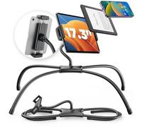 SAIJI Supporto tablet letto, supporto per tablet con design ergonomico migliorato, supporto portatile iPad letto adatto a telefoni, tablet, monitor portatili, Switch e altri dispositivi da 4,7"-17,3"