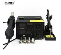 Saike 852D++ Stazione di rilavorazione ad aria calda stazione di saldatura 220 V/110 V BGA De-Soldering 2 in 1 con porta pistola ad aria compressa di alimentazione e molti regali