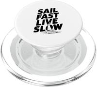 Sail Fast Live Slow Nautical Adventure Life Citazione PopSockets PopGrip per MagSafe
