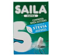 Saila - Compresse alla Menta, Senza Zucchero, con Estratto di Stevia - Box da 16 Astucci da 40 gr